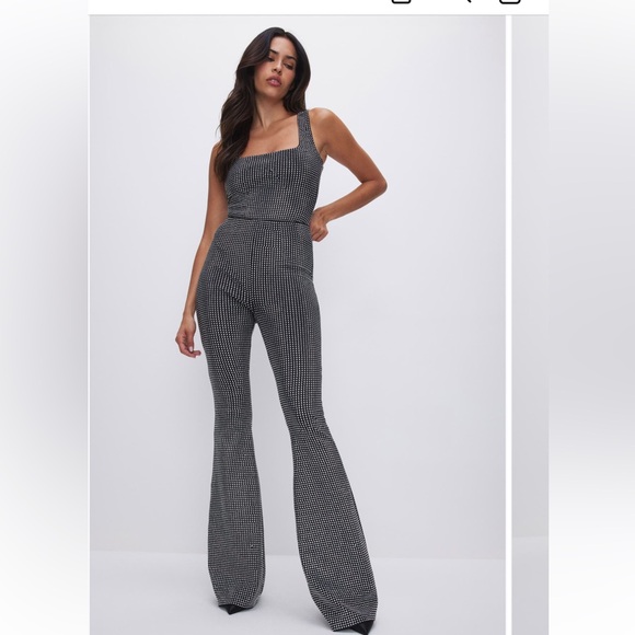 Good American Pants - Good American pull on crystal flare pants